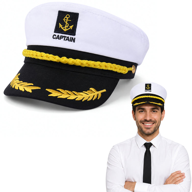 Captain Sailor Hat with Anchor Tag