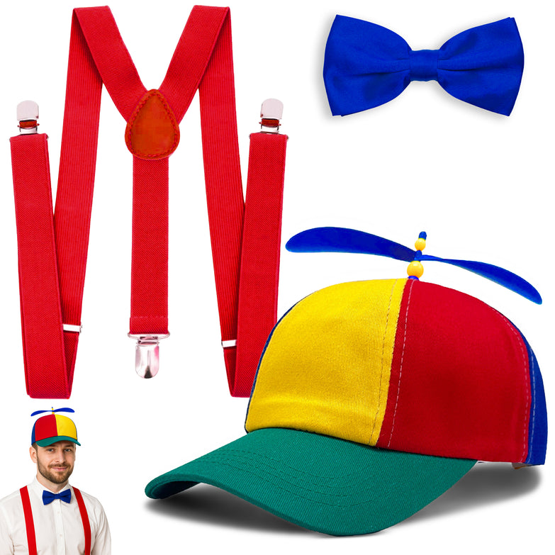 Rainbow Propeller Hat Costume Set
