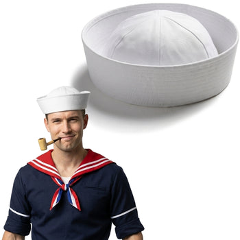 Adult White Sailor Doughboy Cap
