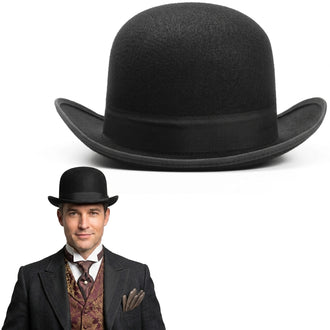 Adult Black Bowler Hat